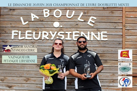 CHAMPIONNAT DE L'EURE DOUBLETTE MIXTE LA BOULE FLEURYSIENNE 27 CHAMPIONNAT DE L'EURE DOUBLETTE MIXTE LA BOULE FLEURYSIENNE 27