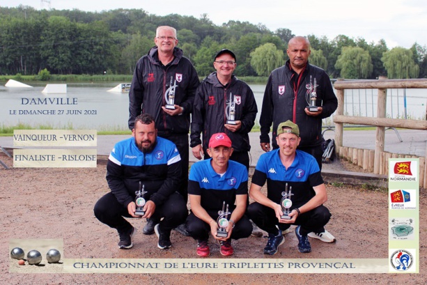 DAMVILLE LE SAMEDI 26 & 27 JUIN 2021 CHAMPIONNAT DE L'Eure Triplettes Provençal
