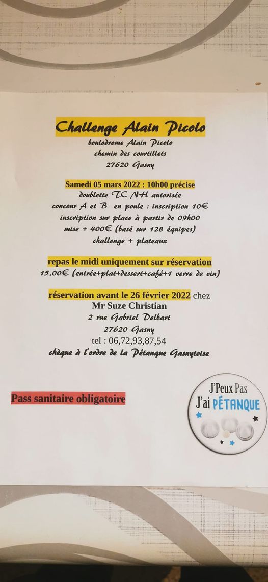 Concours a Gasny le 5 Mars Concours a Gasny le 5 Mars