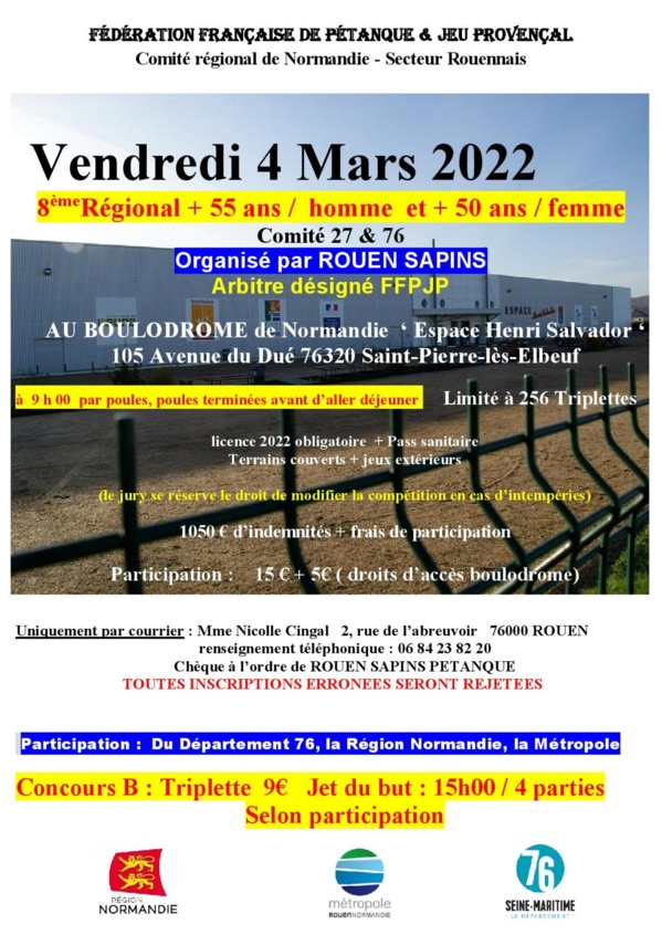 Regional + 55 ans DU  4 Mars
