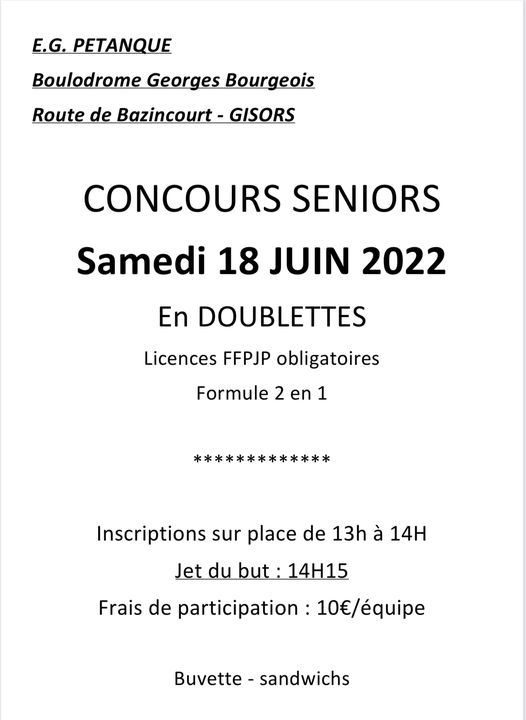 Doublette à Gisors 18 juin Doublette à Gisors 18 juin