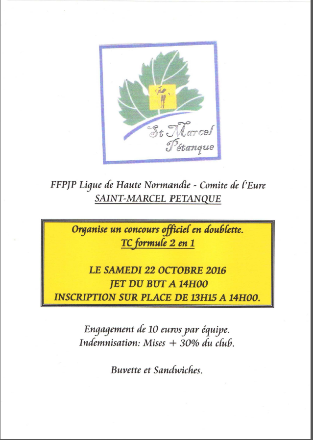 Les concours du week-end