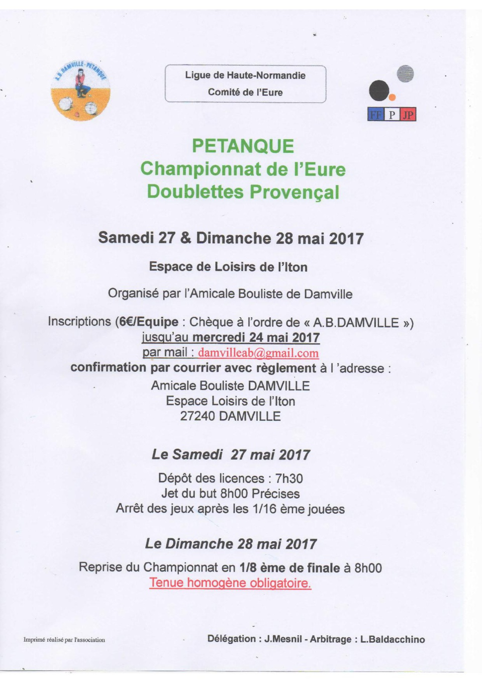 Championnat de L"Eure Doublette de jeu Provencal Championnat de L"Eure Doublette de jeu Provencal