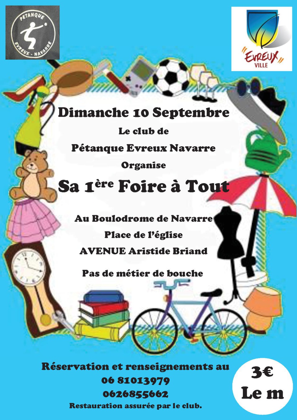 Foire a tout de Navarre le 10 Septembre Foire a tout de Navarre le 10 Septembre