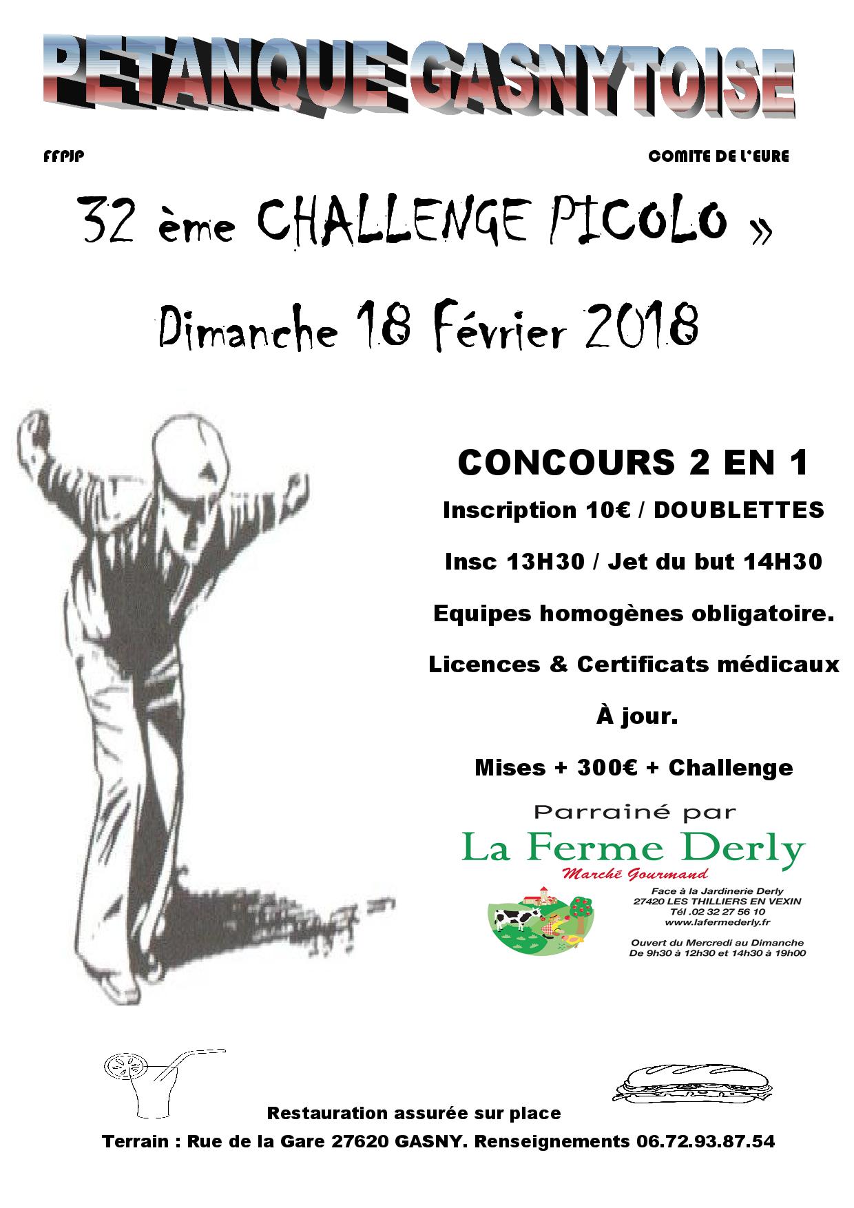 Challenge PICOLO à GASNY Challenge PICOLO à GASNY