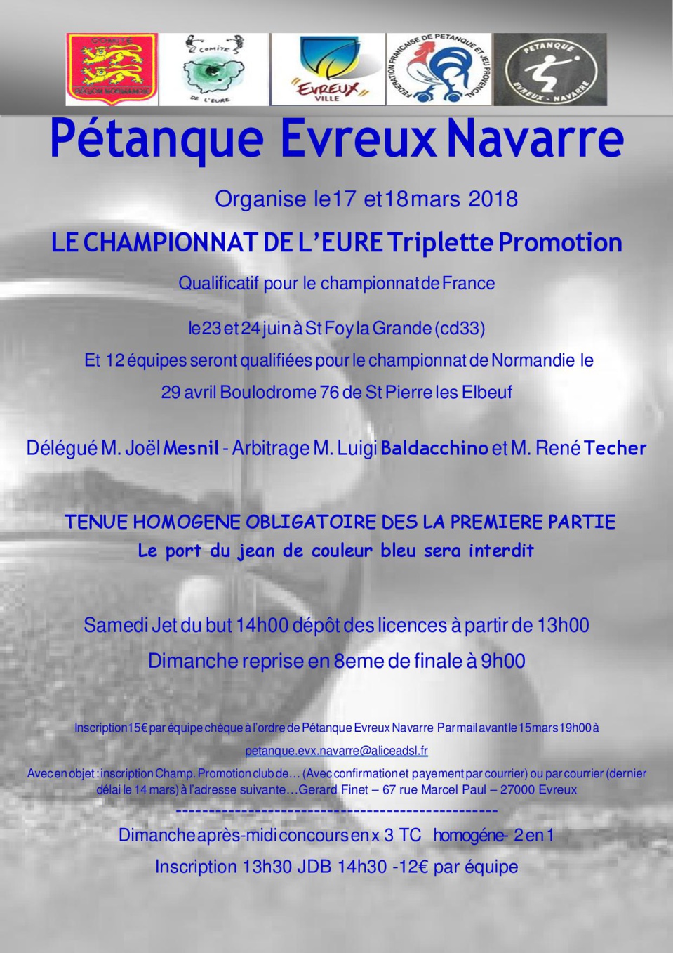 Championnat de L'Eure X 3 Promotion à NAVARRE