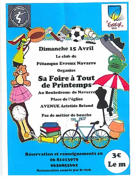 Foire a tout du Printemps Dimanche 15 Avril