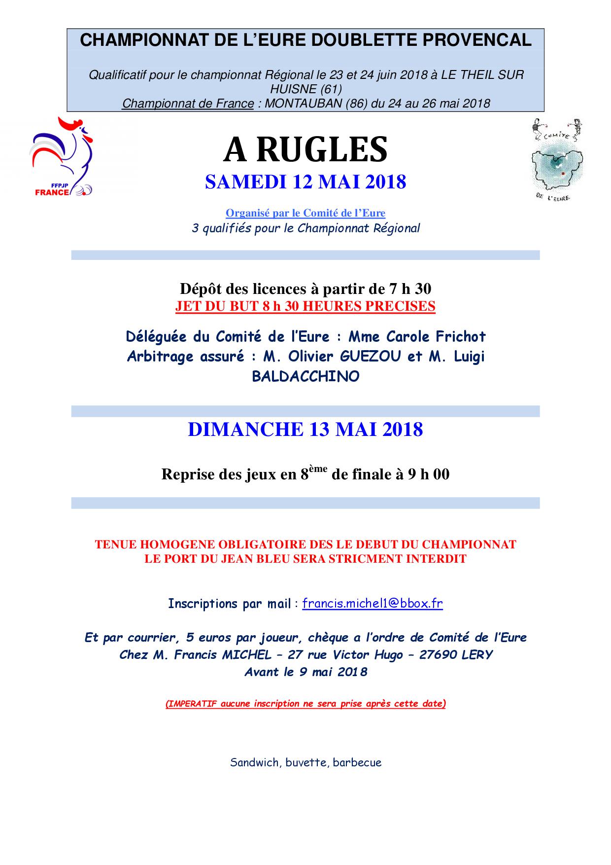 Championnat de L'Eure  x 2 Provencal