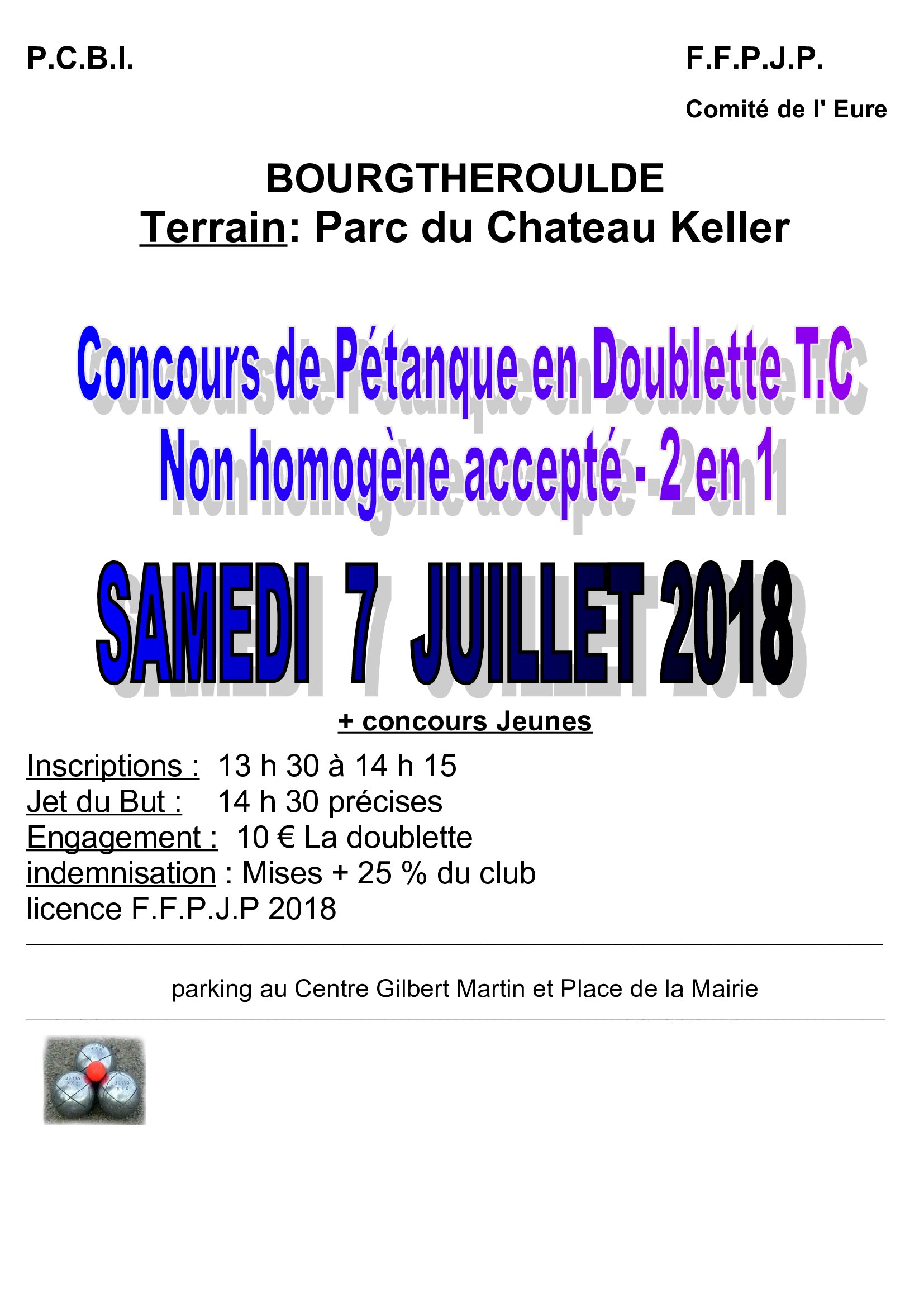 Concours du PCBI le 7 juillet