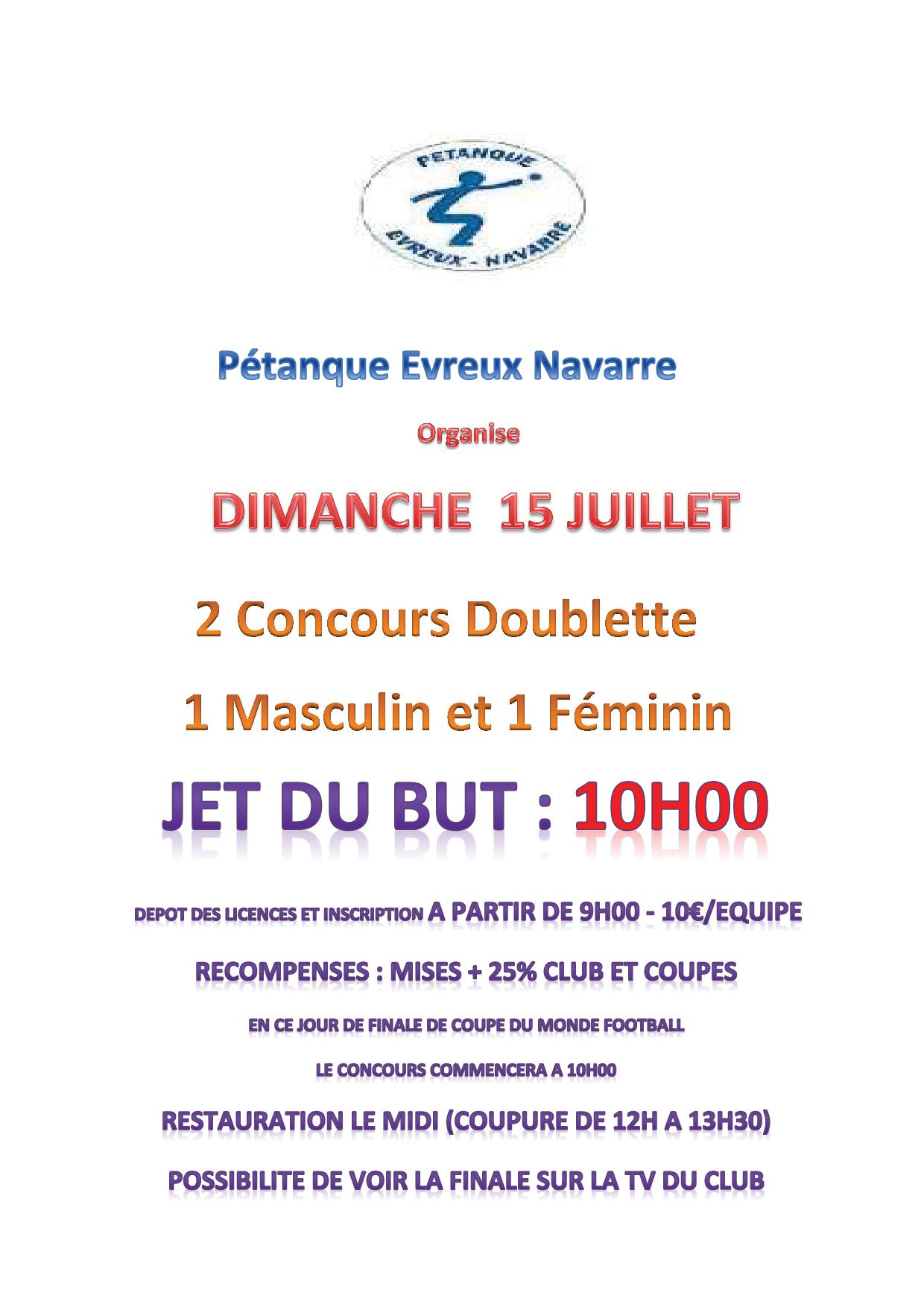 Concours du 15 jullet