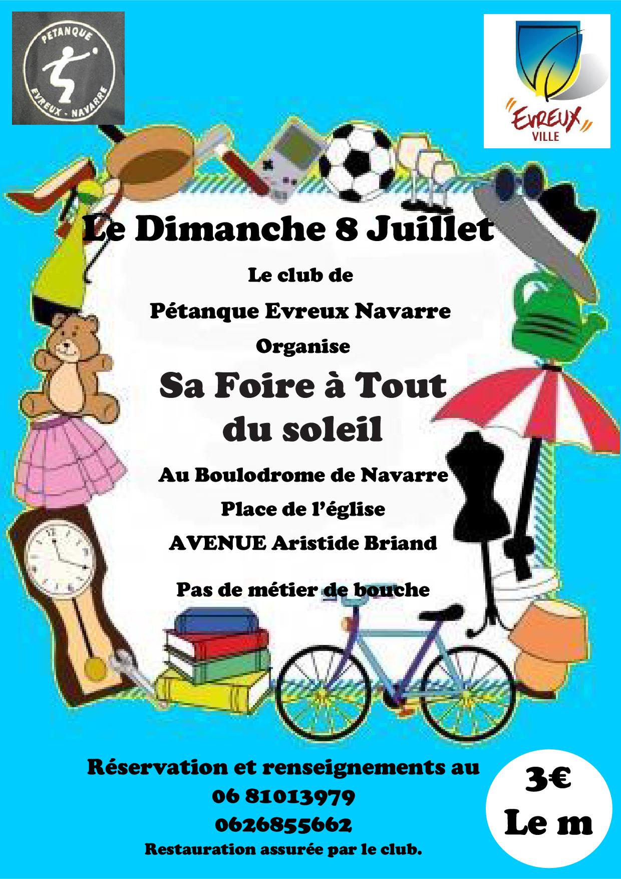 Foire a tout du soleil Dimanche 8 JUILLET