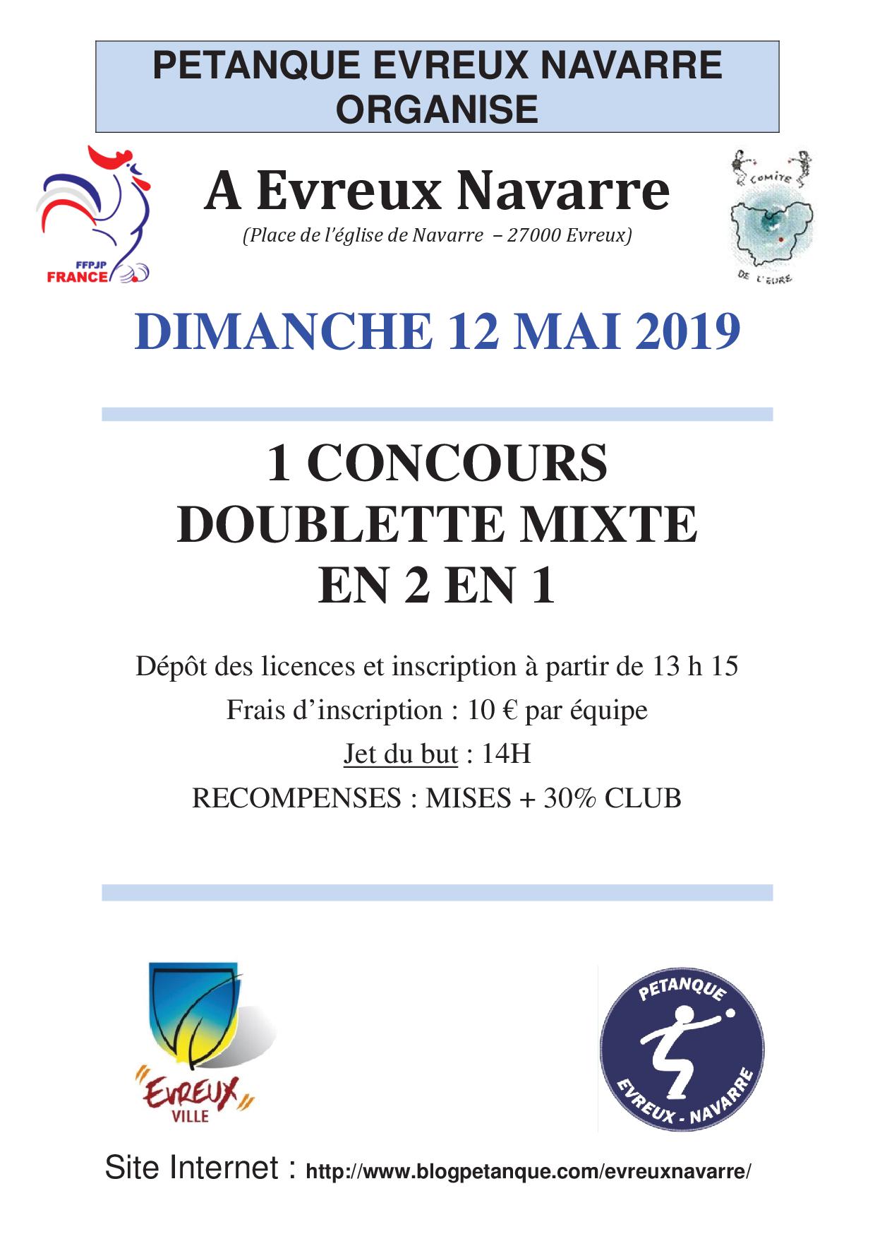 Concours Mixte 12 mai à Navarre