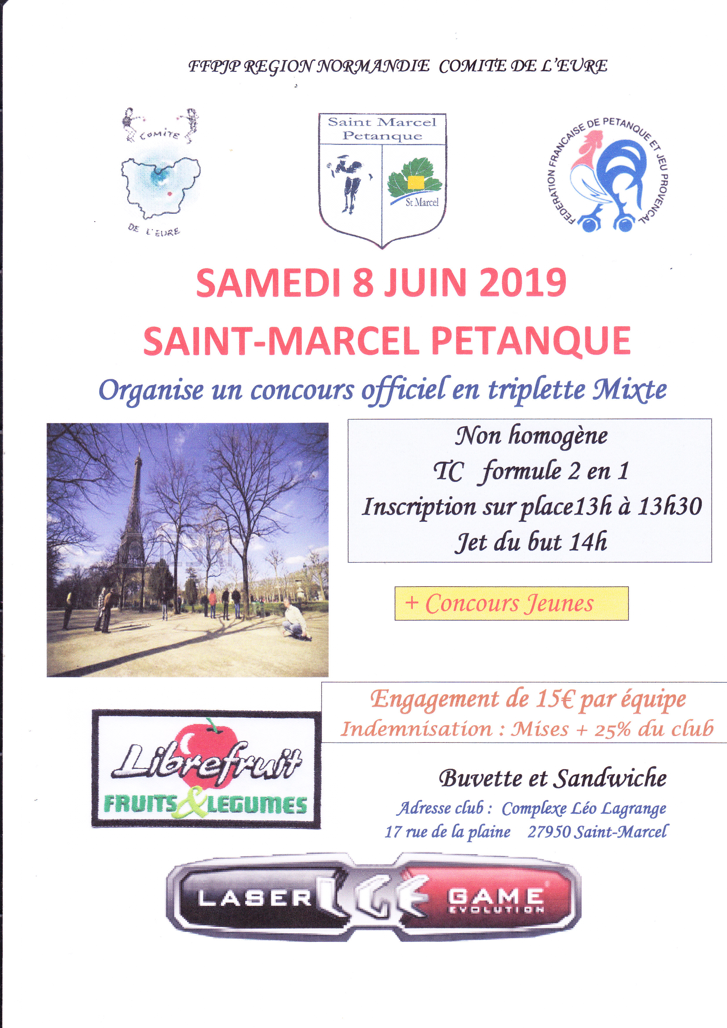 Concours Samedi 8 juin à St Marcel