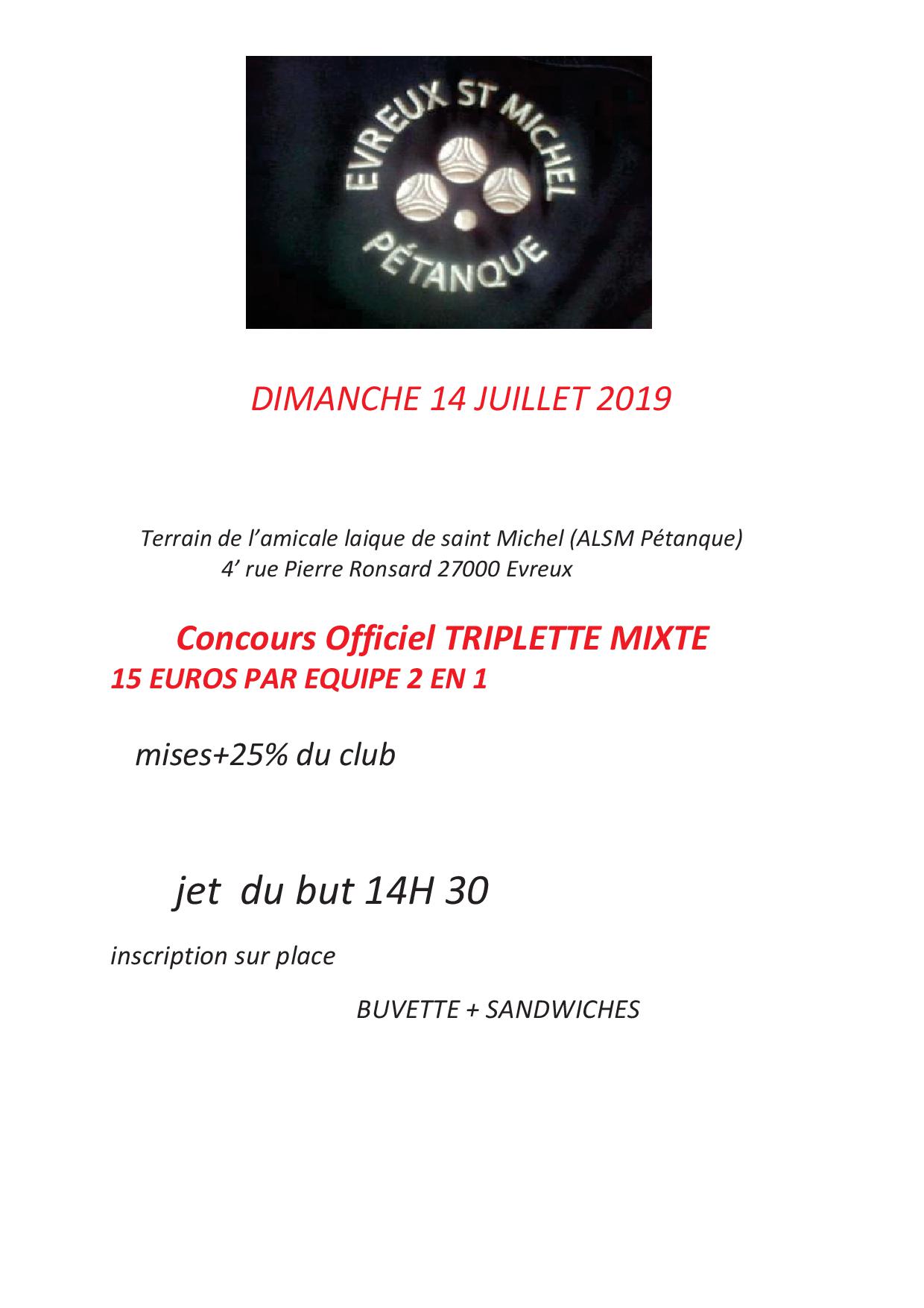 Concours du 14 juillet à St Michel