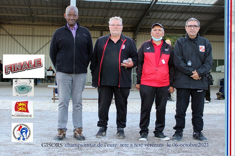 GISORS LE 06 OCTOBRE 2021 CHAMPIONNAT DE I'EURE TETE A TETE VETERANS 