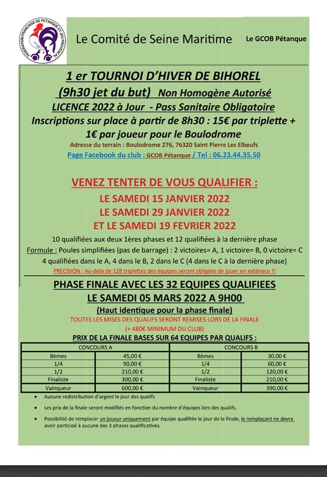 TOURNOI D'HIVER de BIHOREL