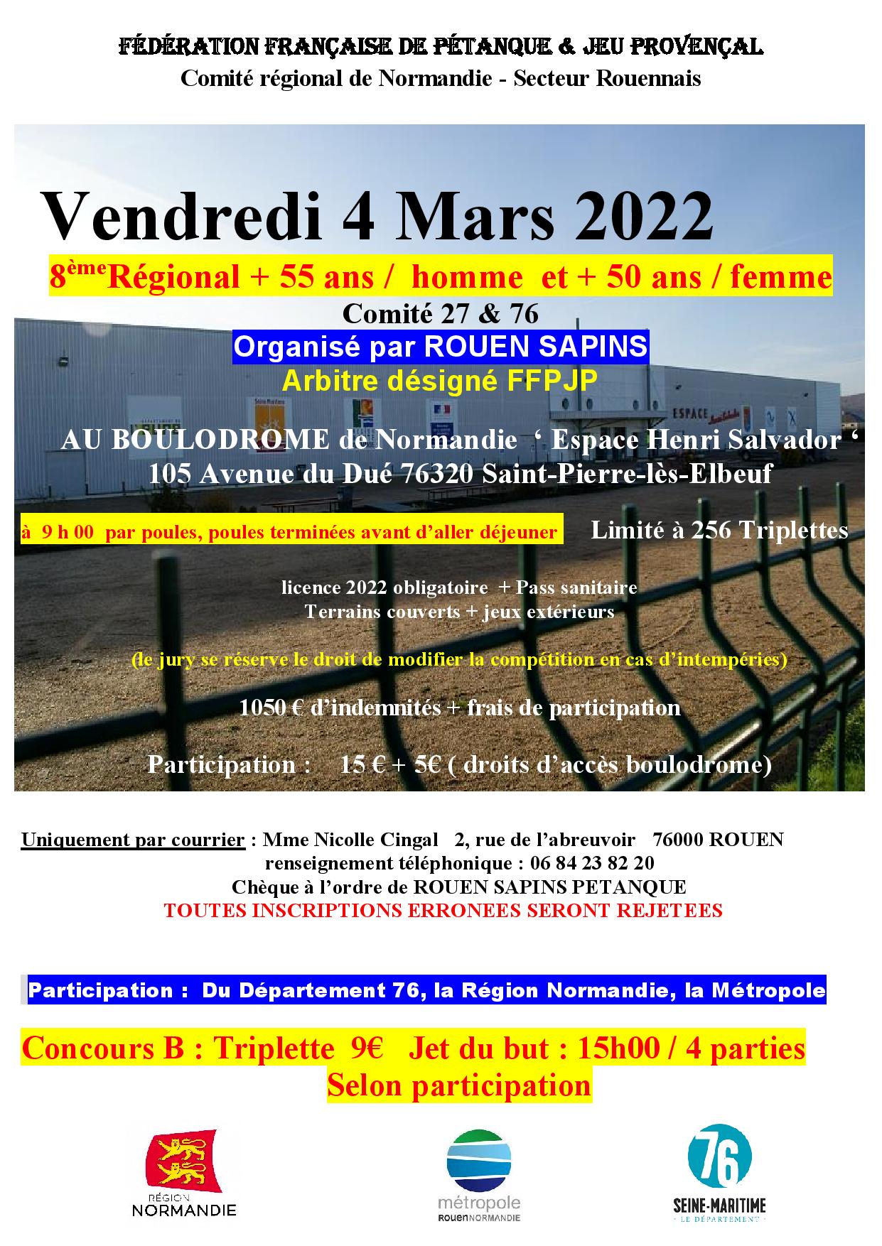 Regional + 55 ans DU  4 Mars Regional + 55 ans DU  4 Mars