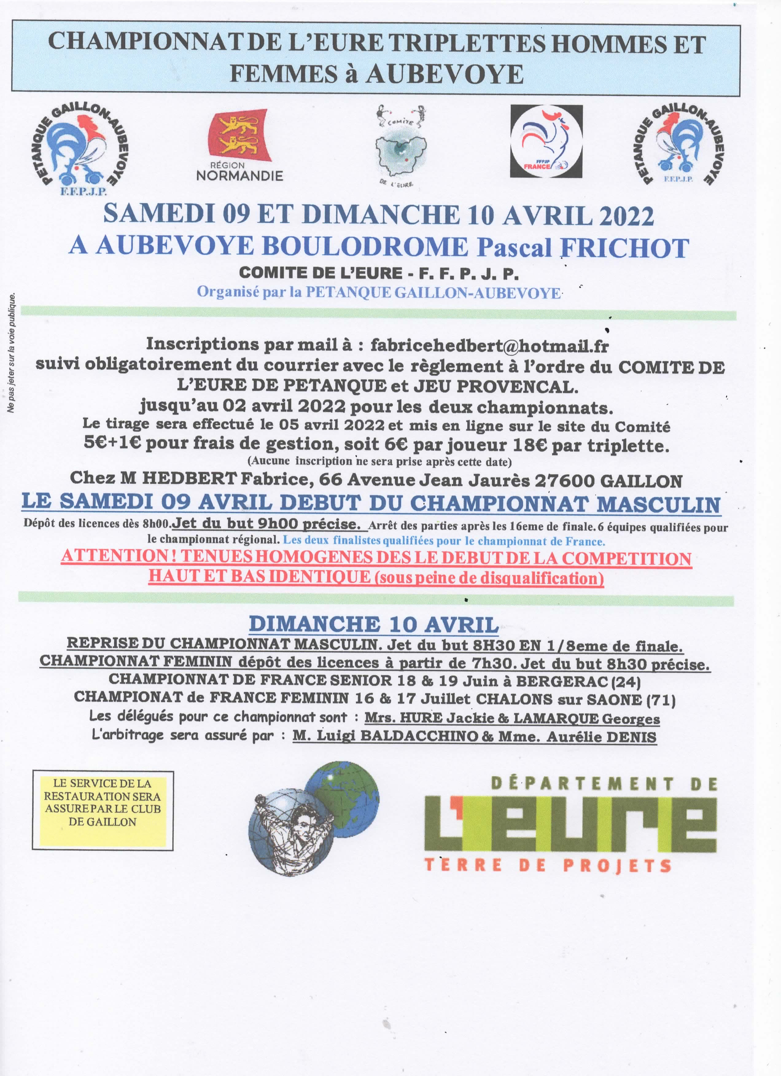 Championat de l'Eure X 3