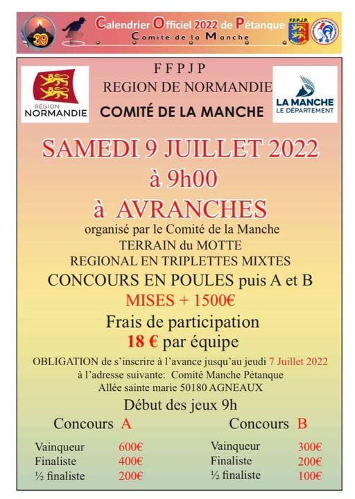 Concours Mixte à Avranches 9 Juillet