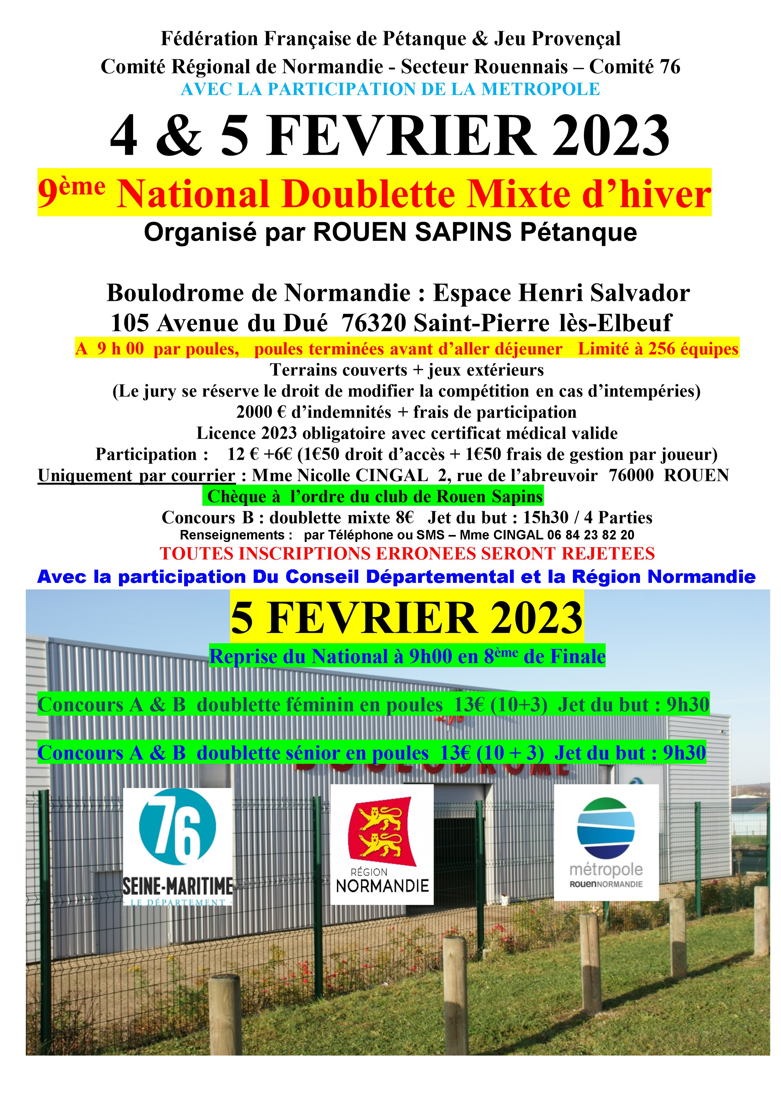 National doublette Mixte 4 et 5 fevrier