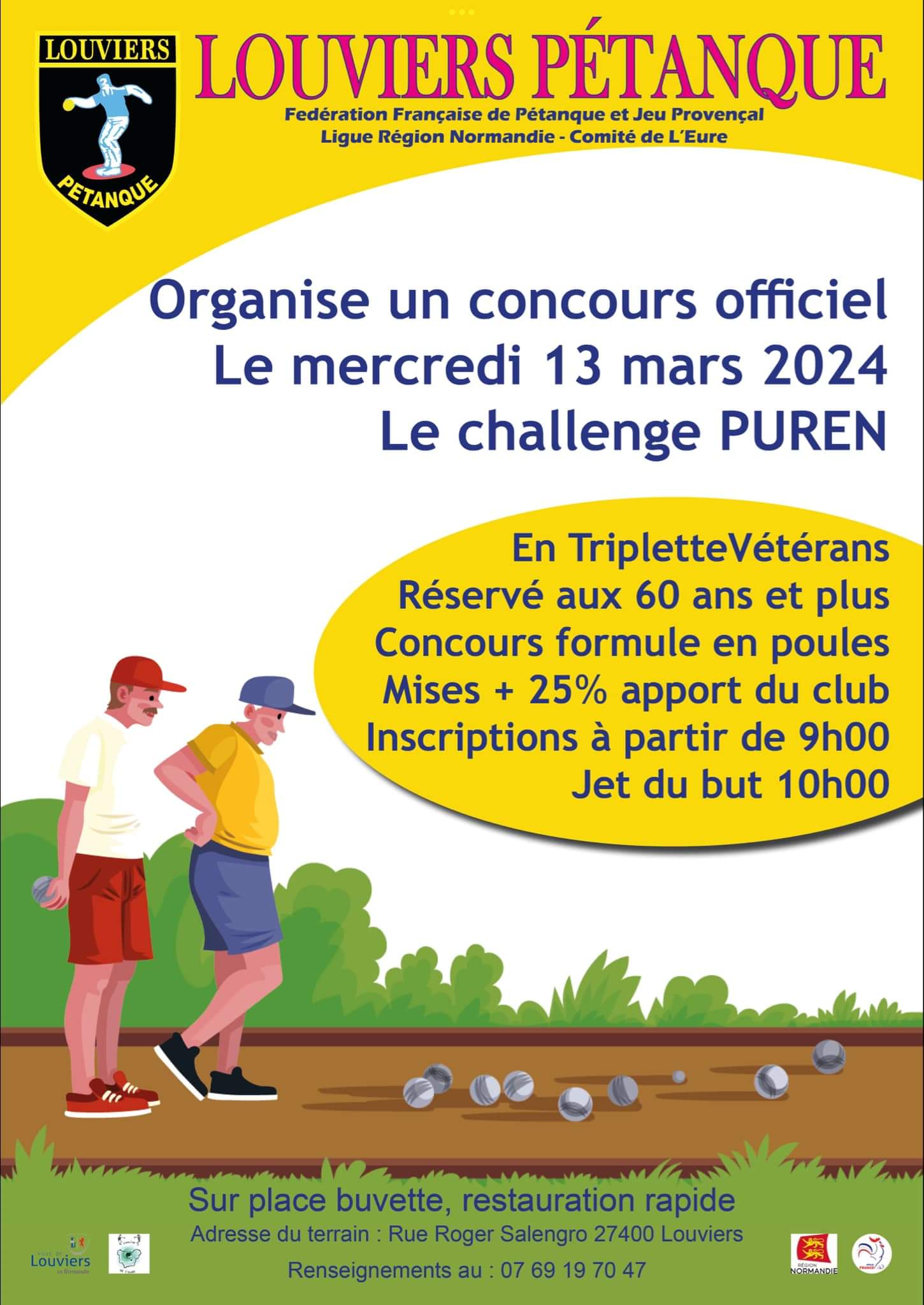 Challenge Puren triplette vétéran à  Louviers