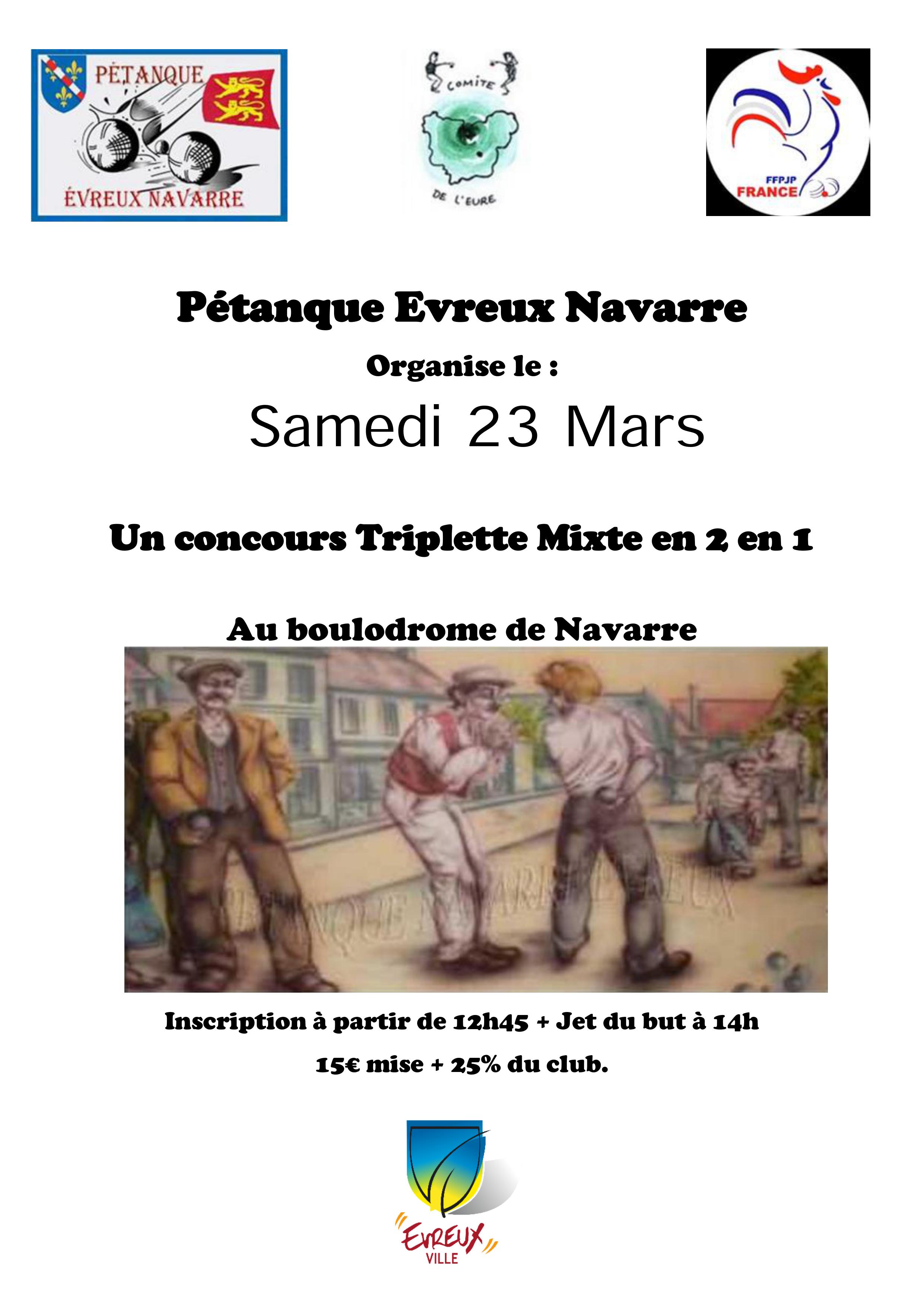 Triplette Mixte à Navarre Triplette Mixte à Navarre
