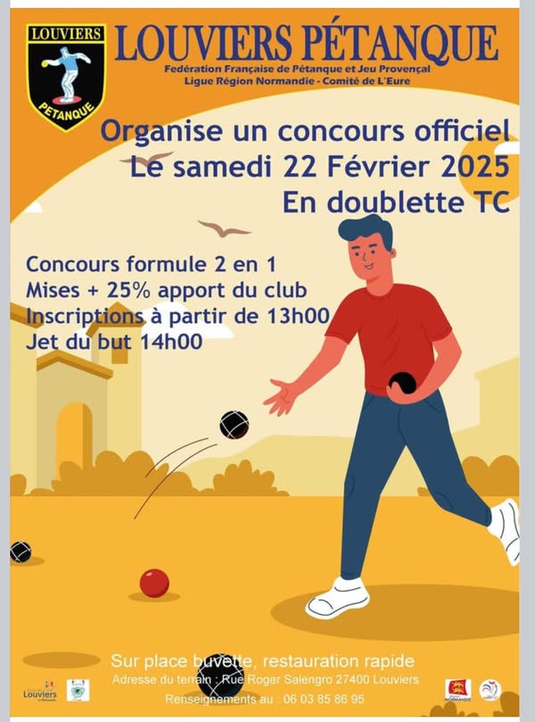 Concours le 22 fevrier à Louviers Concours le 22 fevrier à Louviers