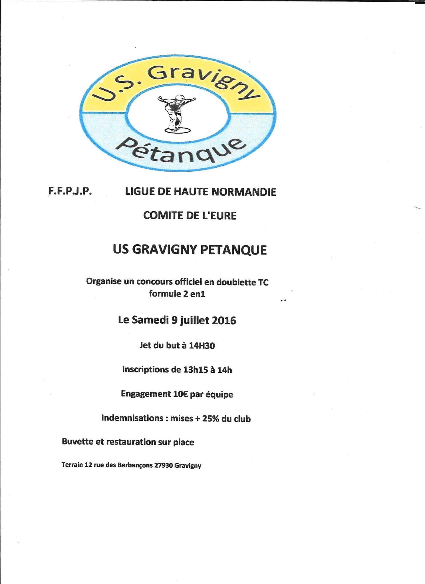 Concours samedi 9 juillet Concours samedi 9 juillet