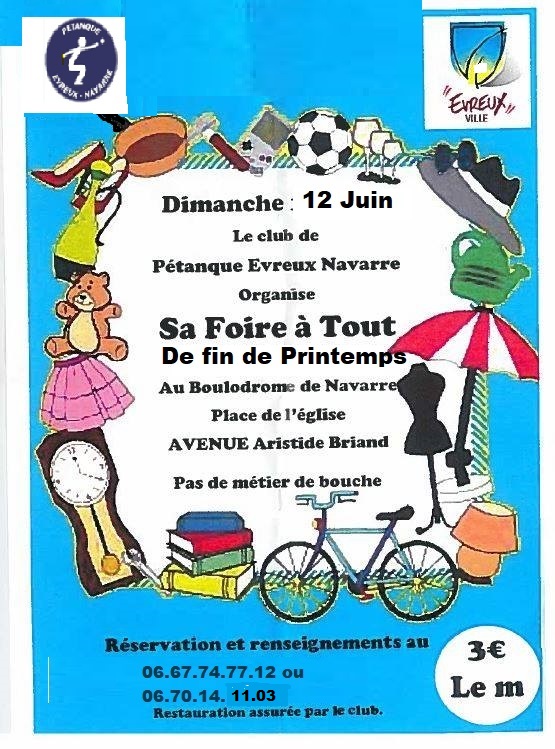 Foire a tout de Pétanque Evreux Navarre Foire a tout de Pétanque Evreux Navarre