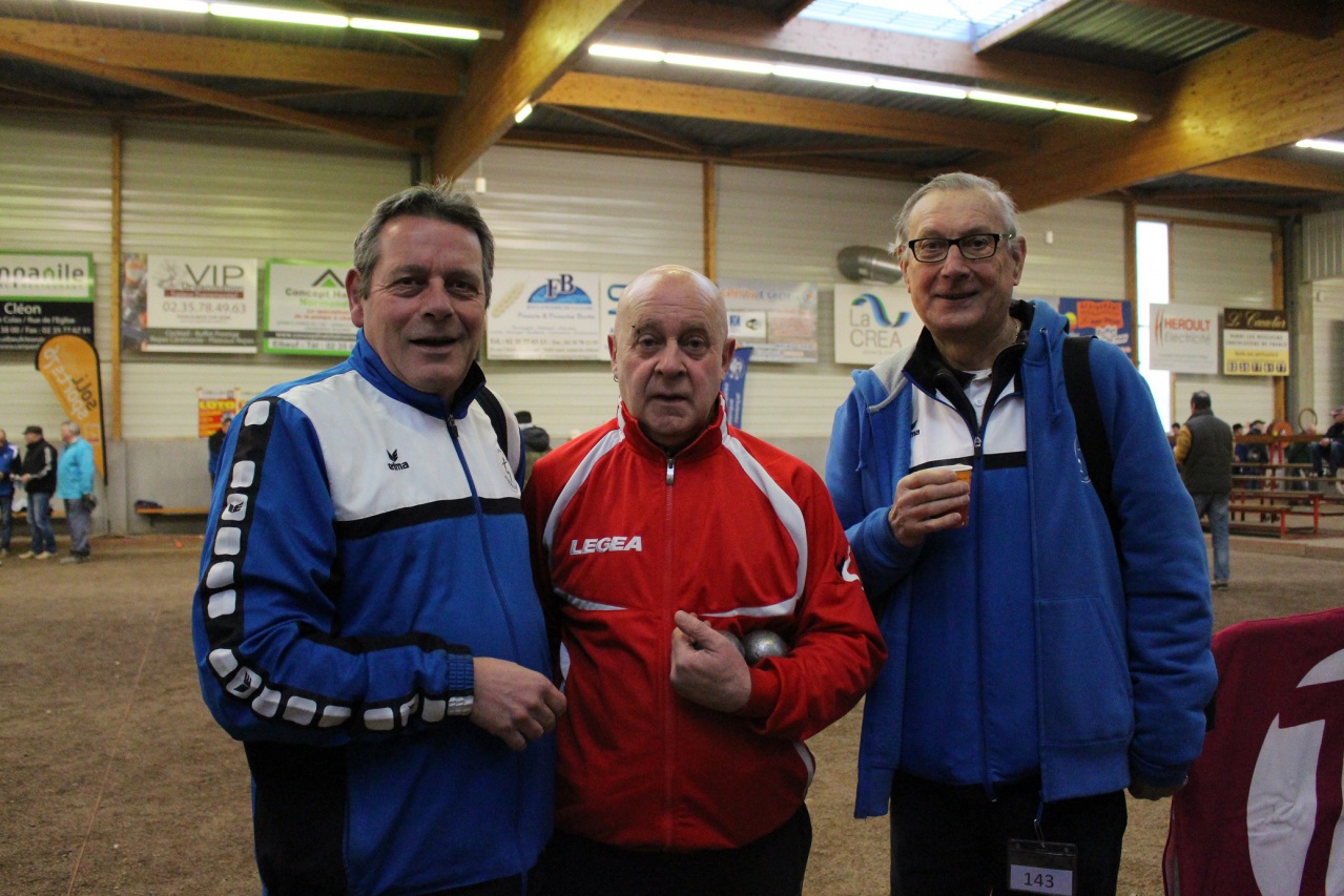 Gérard , Allain et michel , lors du Régional + 55ans le 03 fevrier 2017 Gérard , Allain et michel , lors du Régional + 55ans le 03 fevrier 2017
