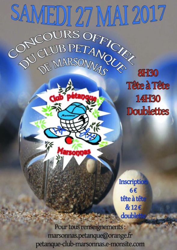 Pourquoi pas à MARSONNAS le 27/05 ? Pourquoi pas à MARSONNAS le 27/05 ?