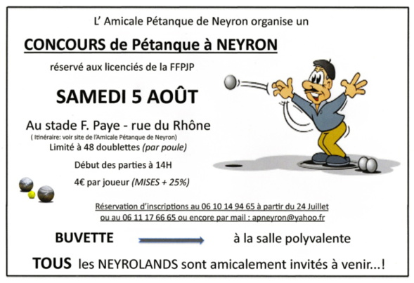 doublette à NEYRON le 5/08.