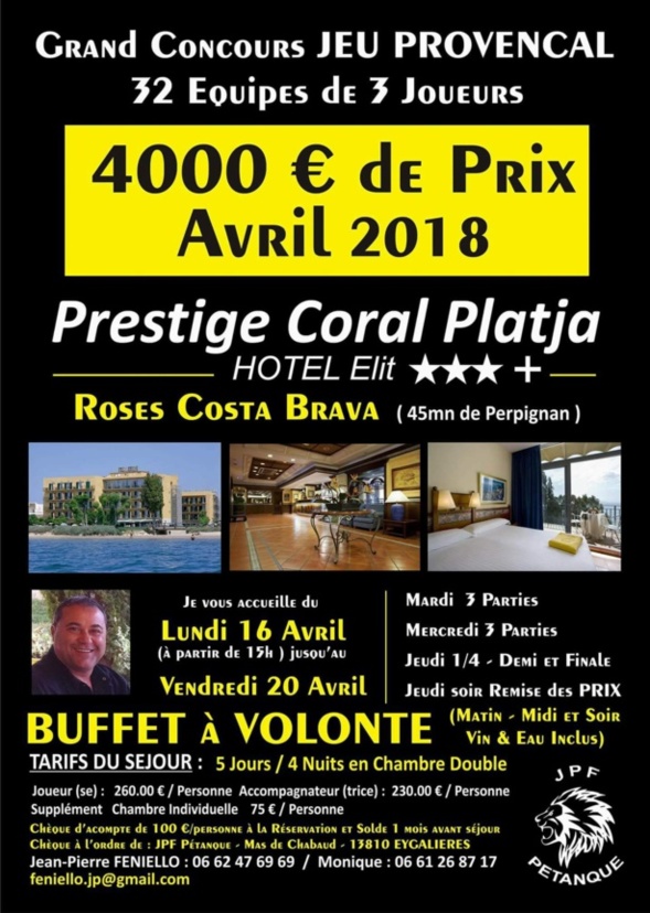 Séjours pétanque et jeu provençal en ESPAGNE.