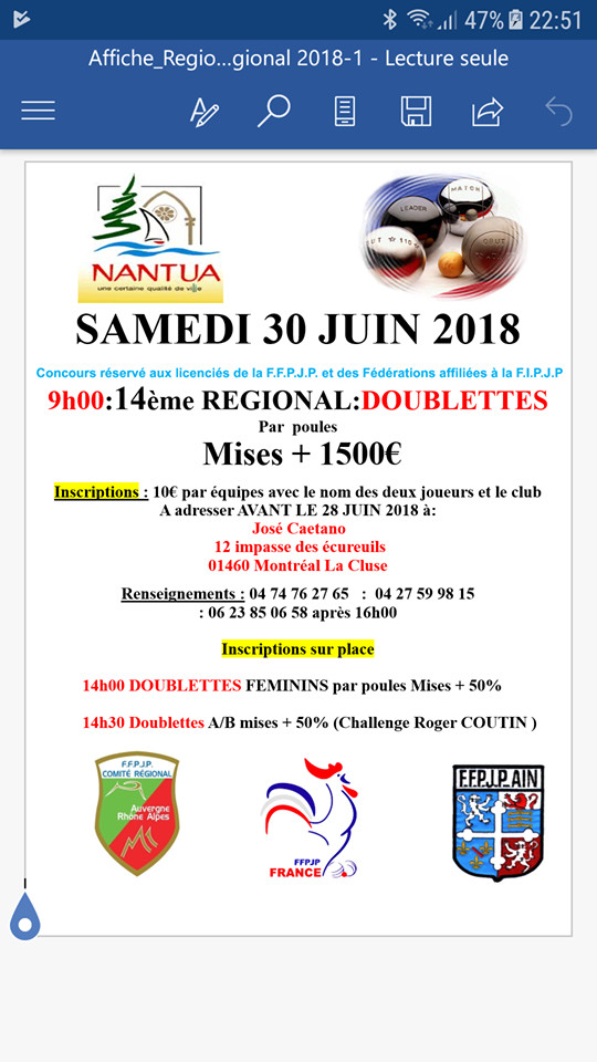 REGIONAL de NANTUA. REGIONAL de NANTUA.