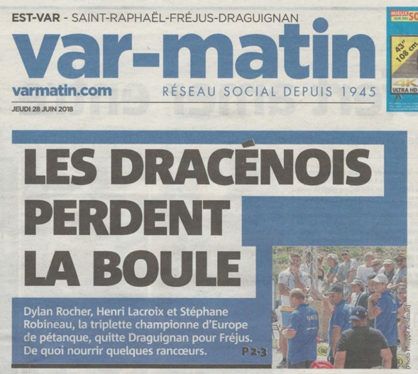 La DREAM TEAM quitte DRAGUIGNAN pour le nouveau club de FREJUS. La DREAM TEAM quitte DRAGUIGNAN pour le nouveau club de FREJUS.
