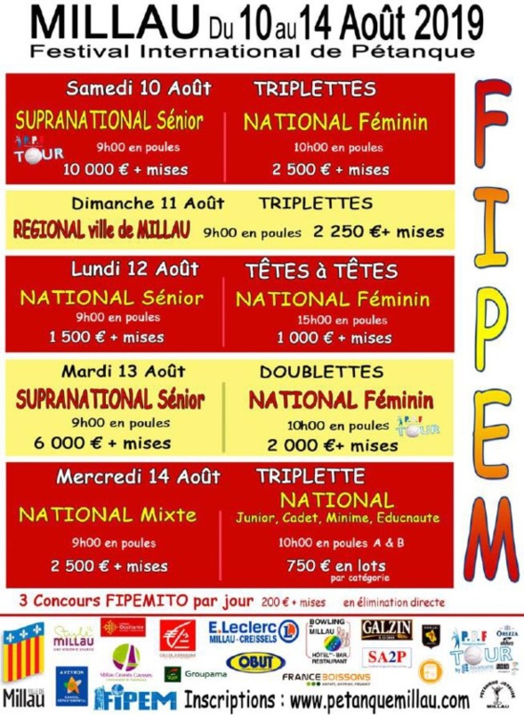 La semaine de MILLAU 2019. La semaine de MILLAU 2019.