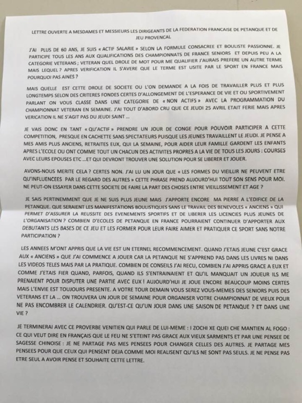 Lettre ouverte d'un vétéran à la FFPJP !!!!!