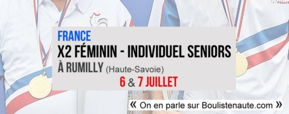 Championnat de France Individuel masculin et doublette féminin.