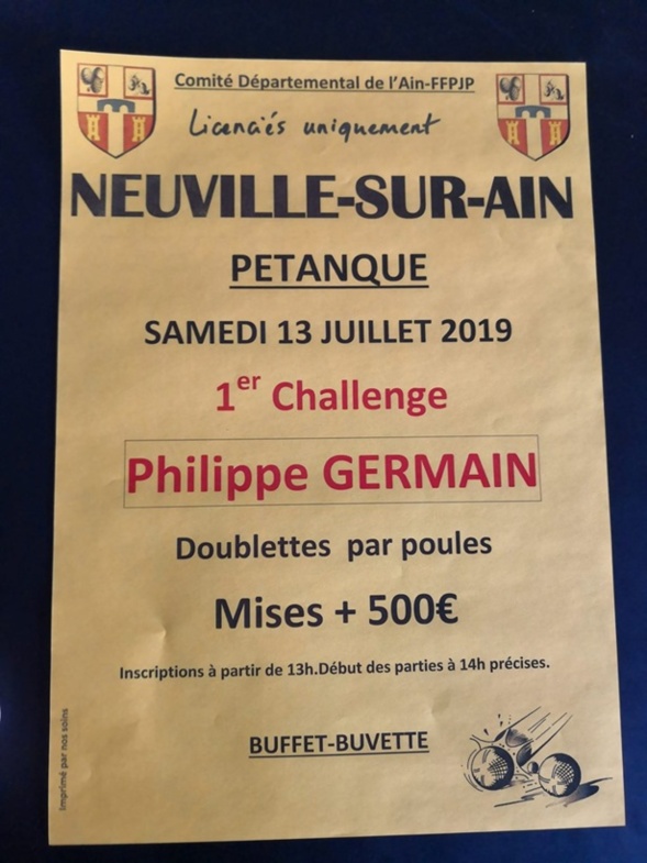 Doublette à NEUVILLE/AIN. Doublette à NEUVILLE/AIN.