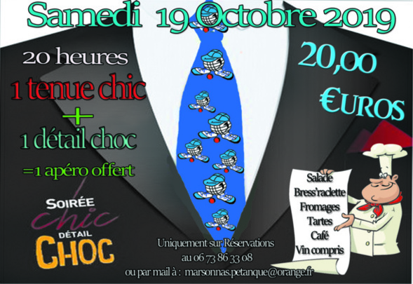 Soirée chic détail choc à MARSONNAS.