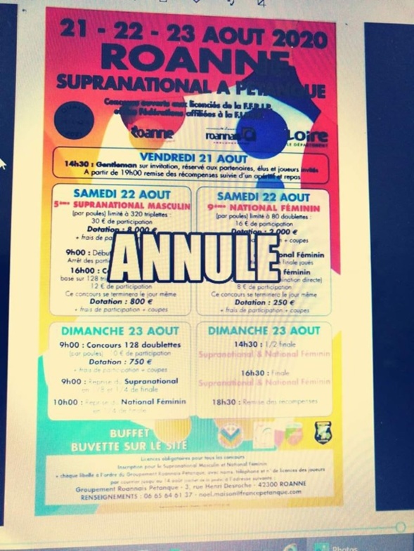 Annulation à ROANNE. Annulation à ROANNE.