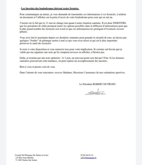Déconfinement pour la Saône et Loire.