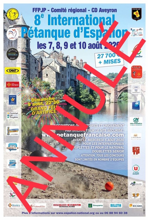 Annulation de l'International d 'ESPALION. Annulation de l'International d 'ESPALION.