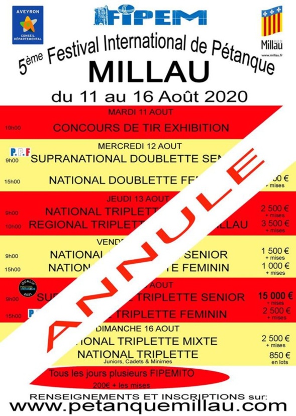 Annulation à MILLAU.