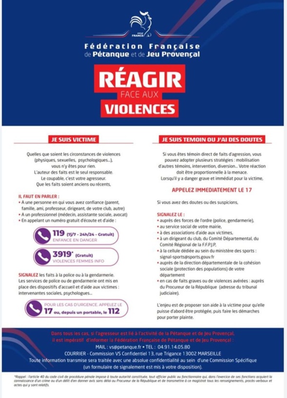 Les recommandations de la FFPJP face aux violences Les recommandations de la FFPJP face aux violences