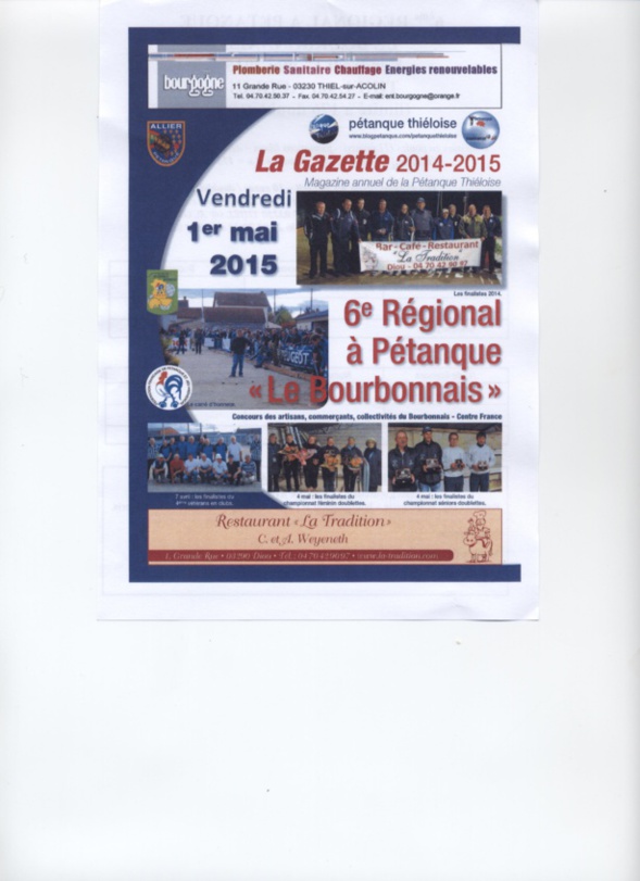 Régional de THIEL SUR ACOLIN. Régional de THIEL SUR ACOLIN.