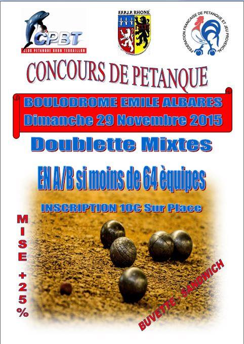 Concours à BRON le 29/11/2015