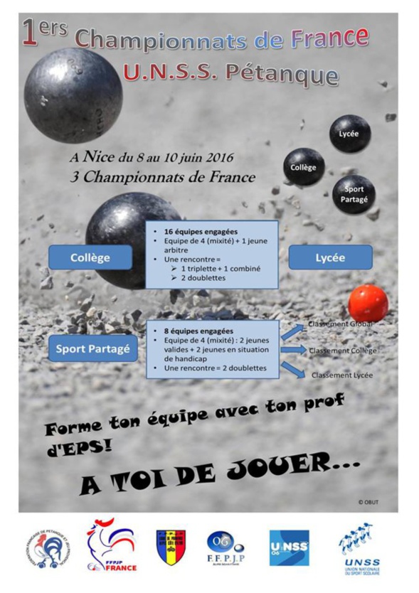 1er championnat de France UNSS pétanque 1er championnat de France UNSS pétanque