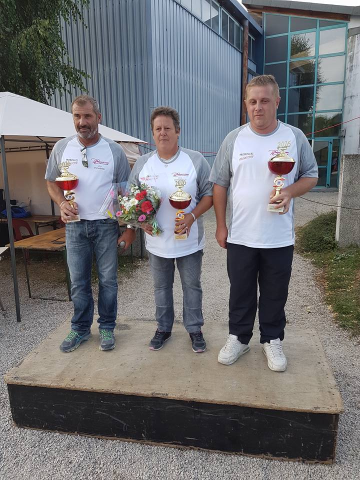 Résultat championnat de l'Ain triplette mixte.