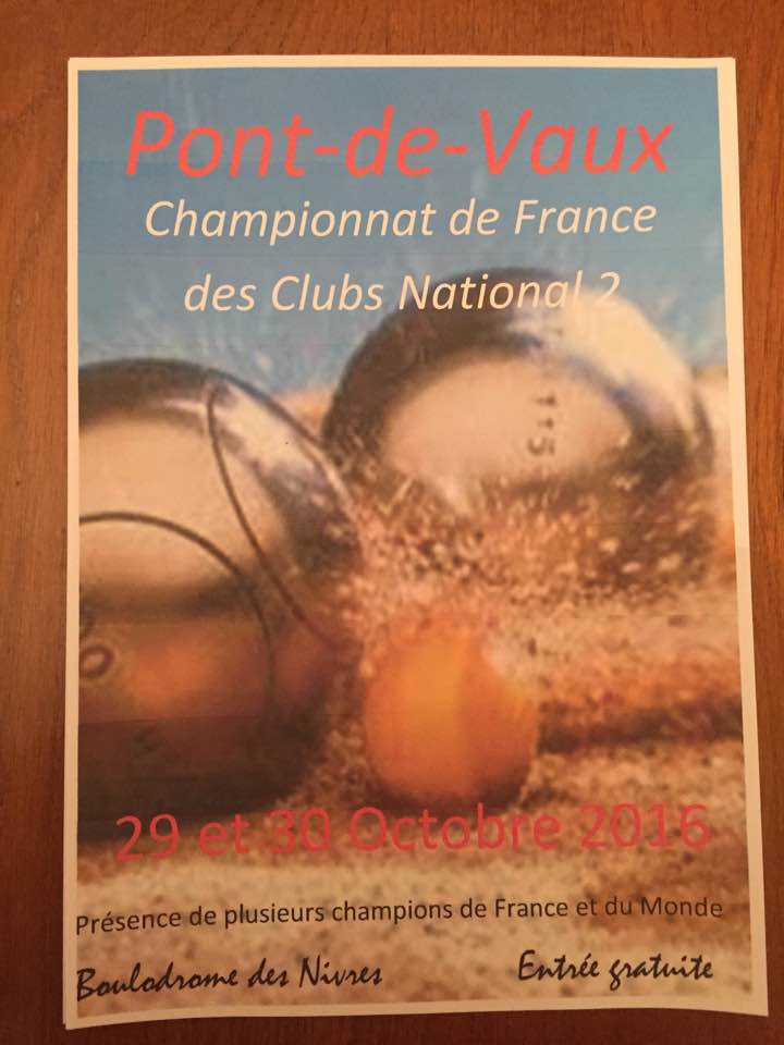 Championnat National des Clubs à PONT DE VAUX.